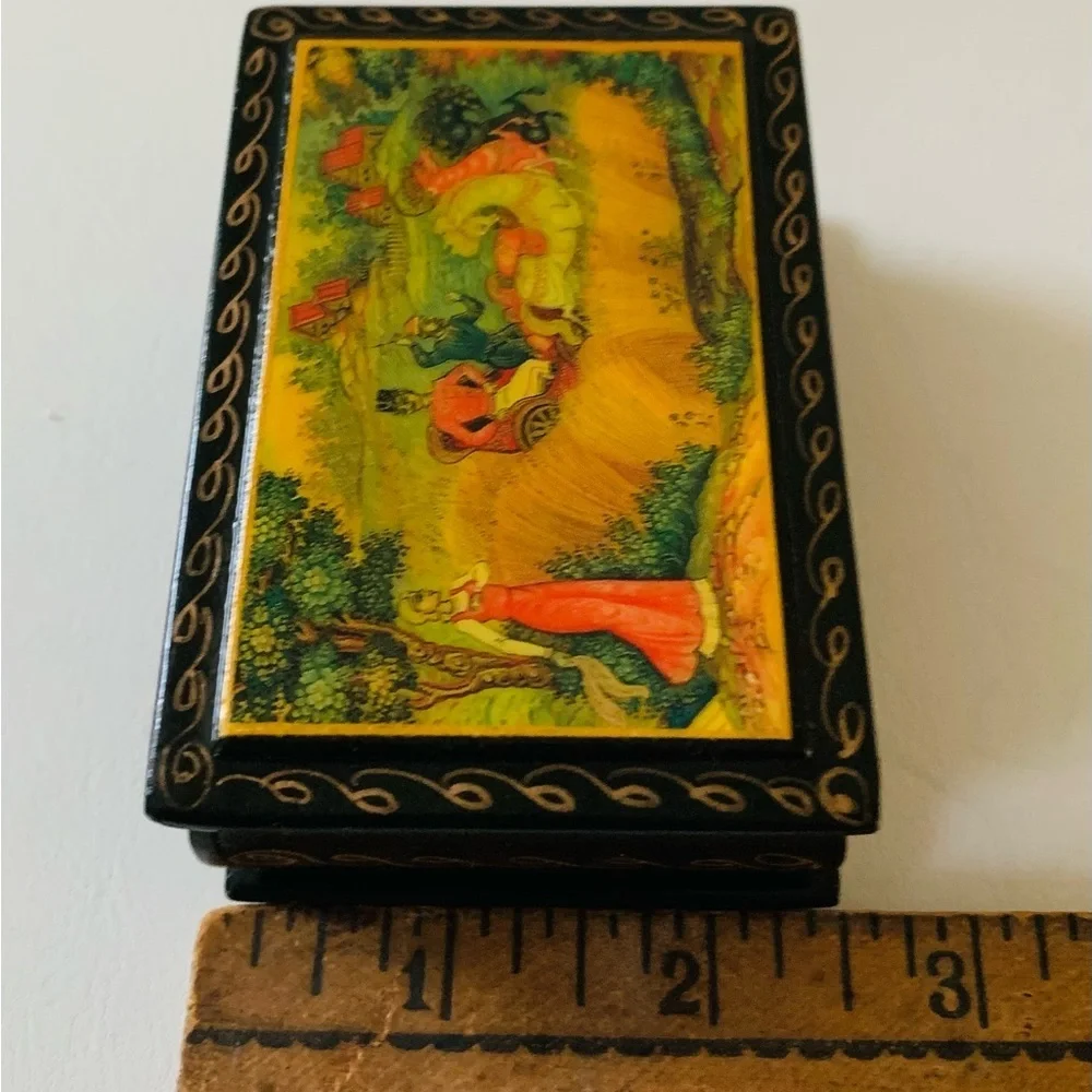 Wooden hand painted box